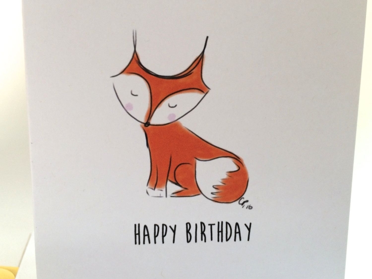 Happy Birthday с лисичкой