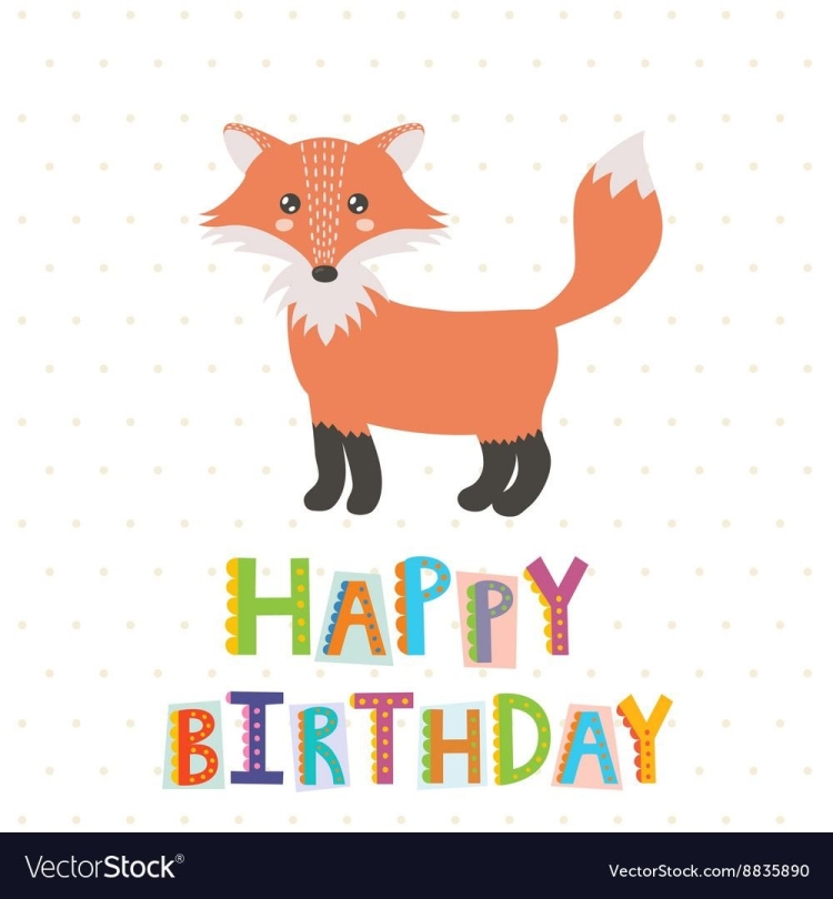 Happy Birthday лиса