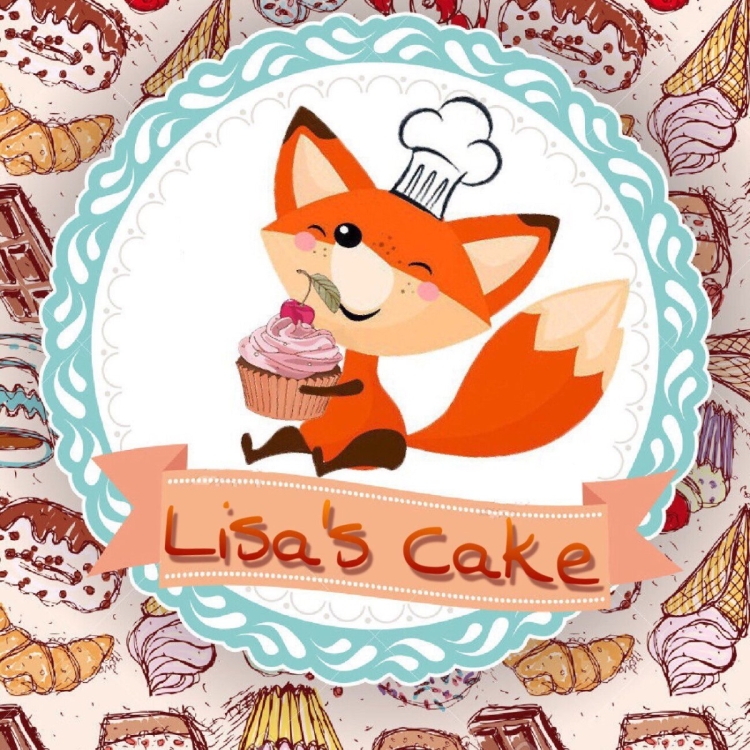 Лисенок на торте рисунок