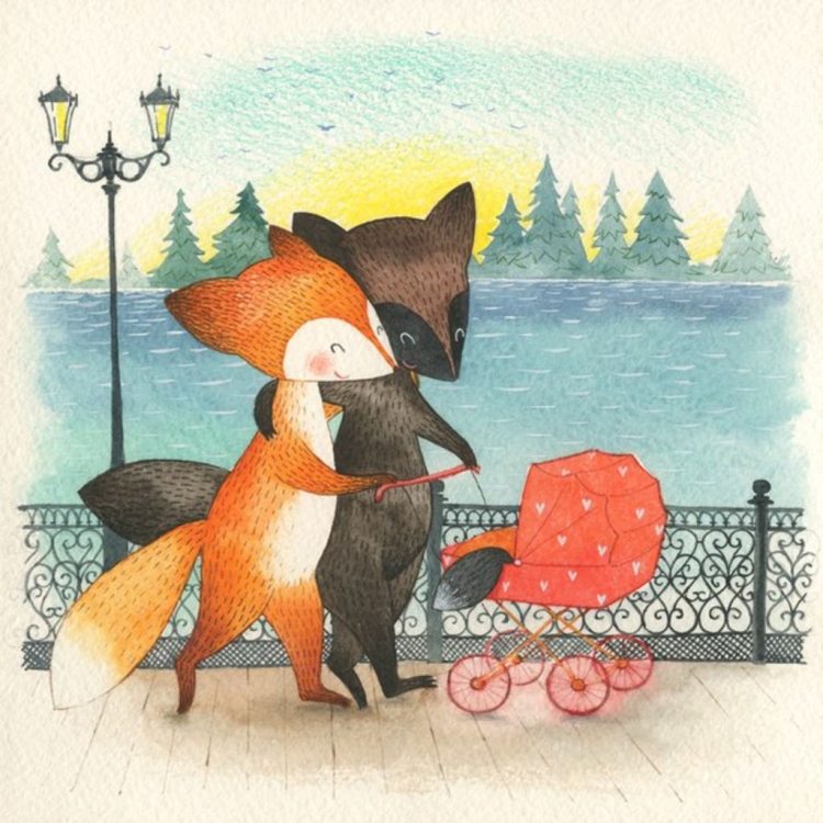 Лисичка иллюстрация Екатерины Гончаровой