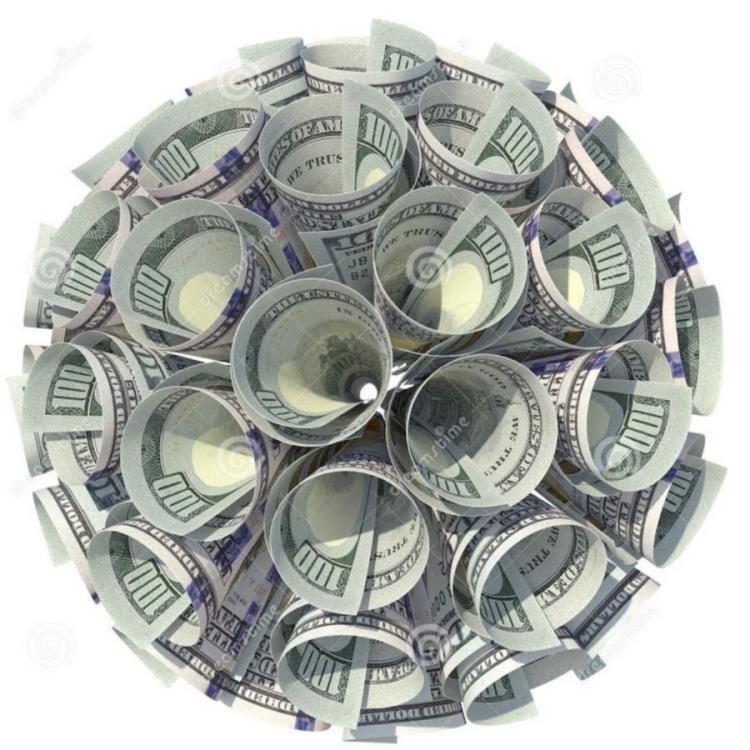 Шар из купюр