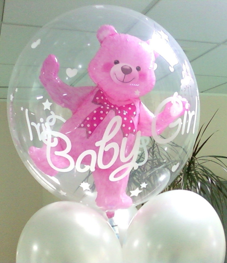 Прозрачный шар с мишкой