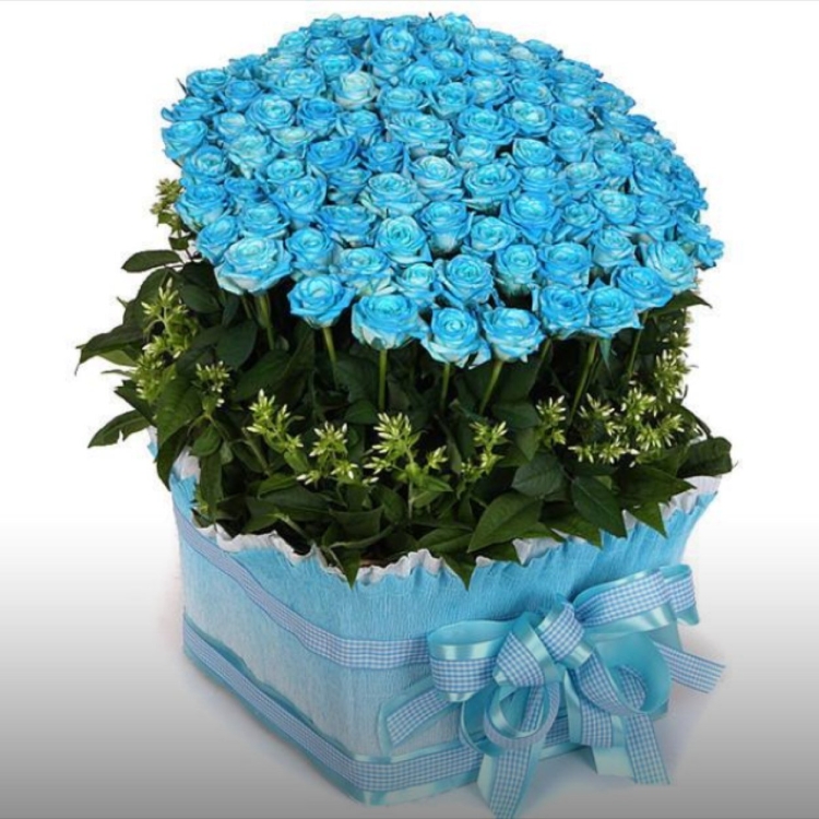 Букет голубых цветов