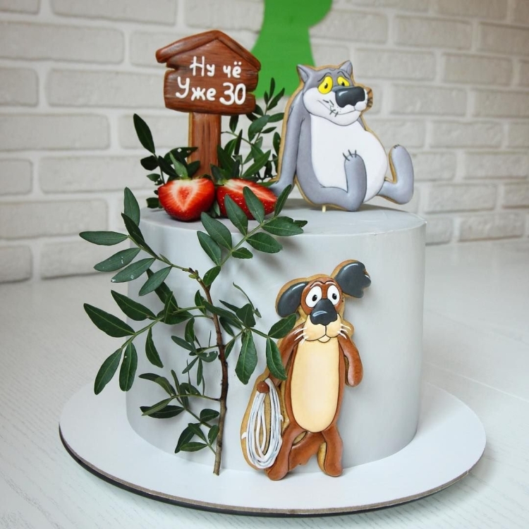 Пряники жил был пес для украшения торта