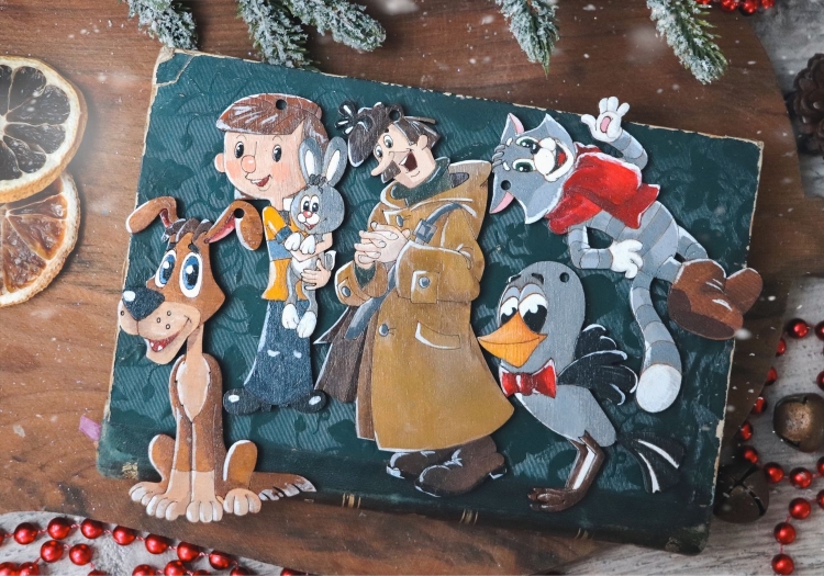 Новогодние украшения в стиле Простоквашино