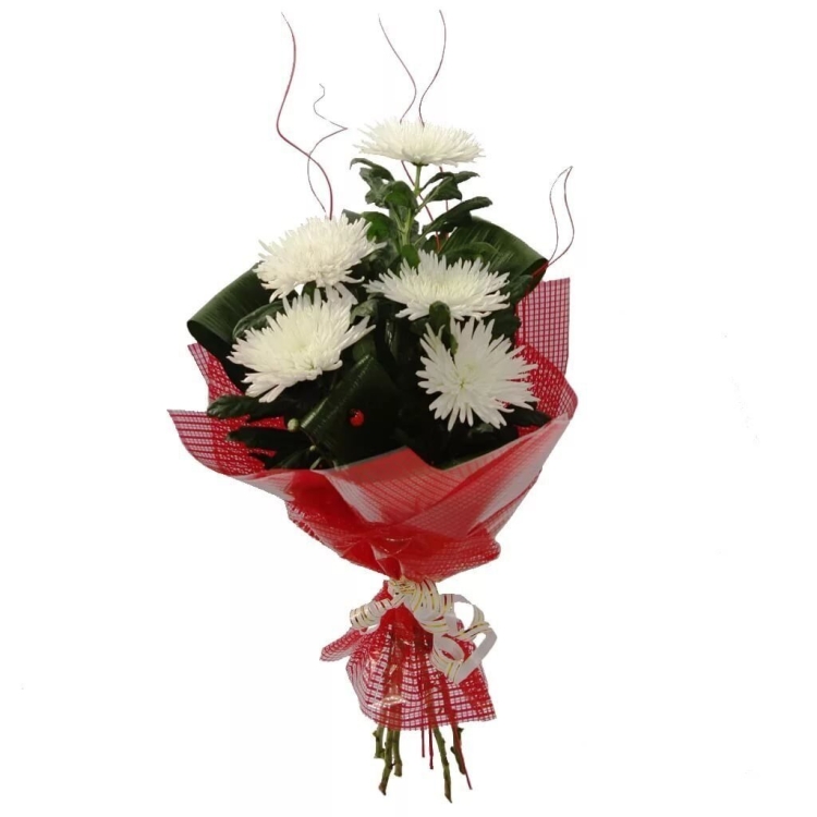 Букет из 3 одноголовых хризантем