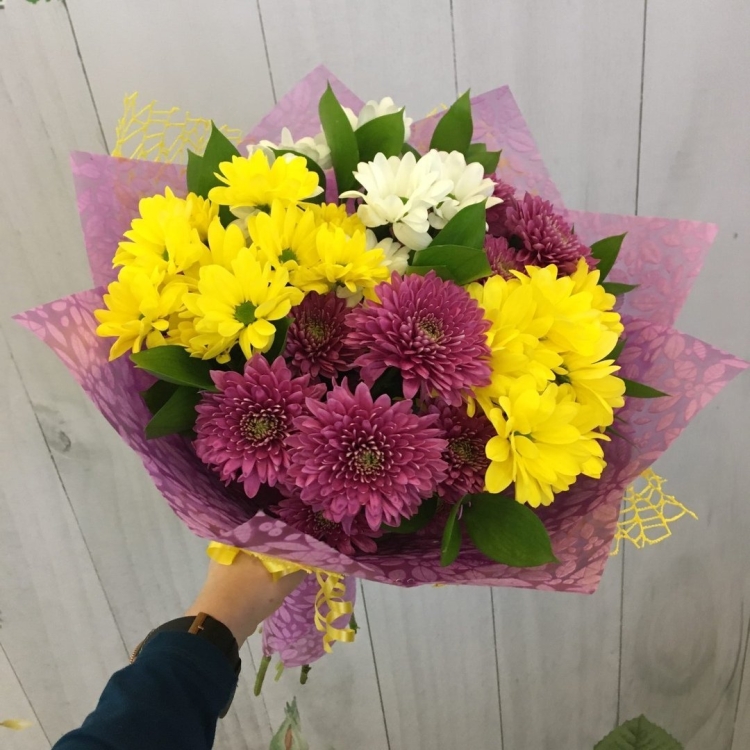 5 Кустовых хризантем в букете