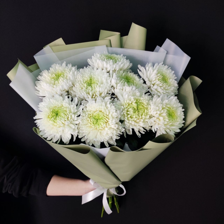 Букет из белых хризантем Магнум