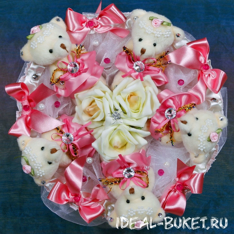 Букет из игрушек для девочки 8 лет