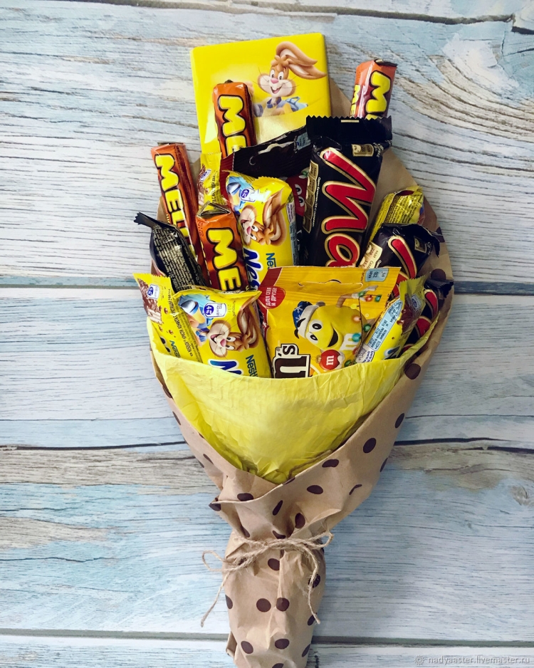 Детские букеты из шоколадок