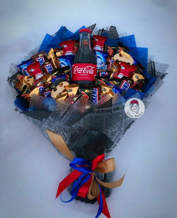 Подарок сладкий букет новогодний