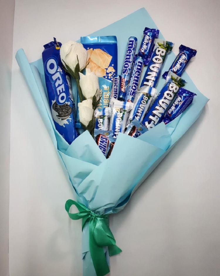 Сладкий букет голубой