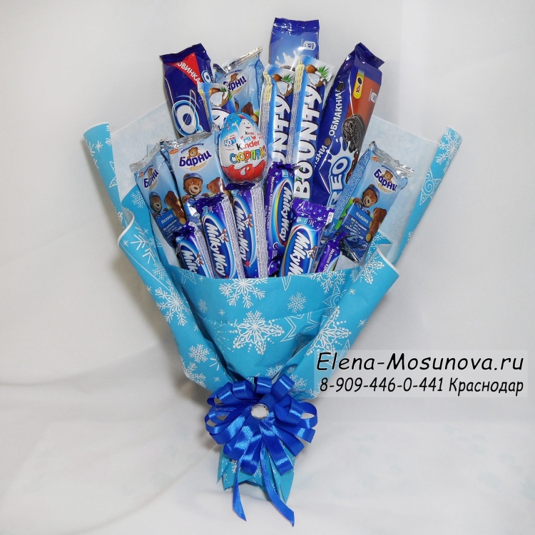 Букет из сладостей для мальчика