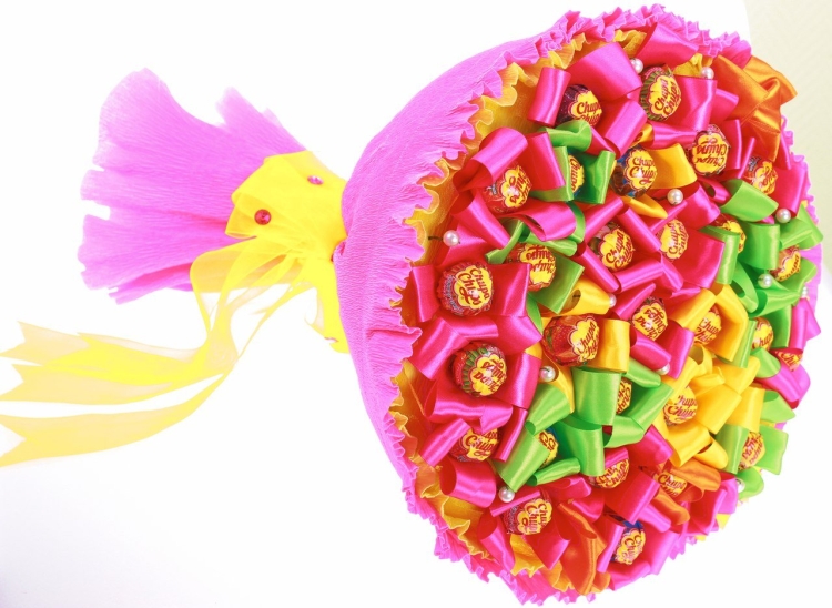 Букет из Чупа чупсов и шоколадок