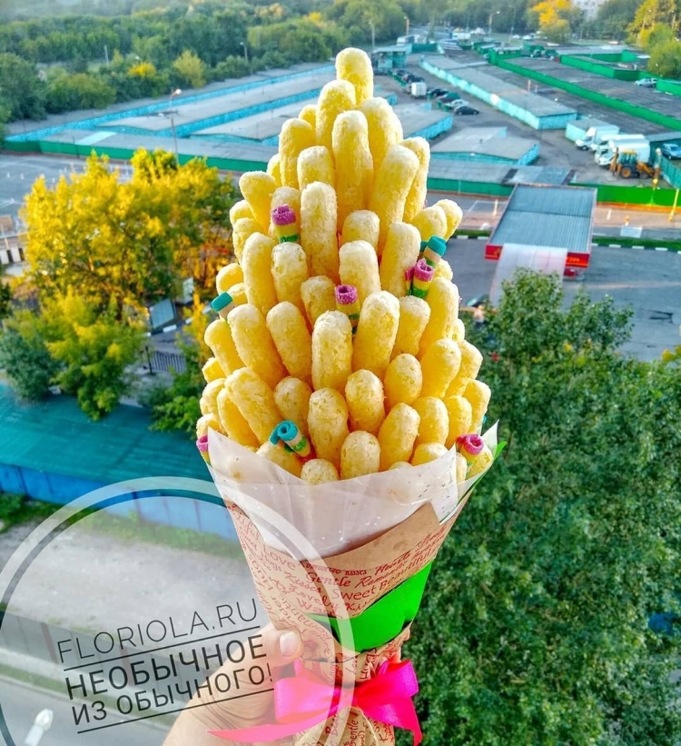 Букет из кукурузных палочек