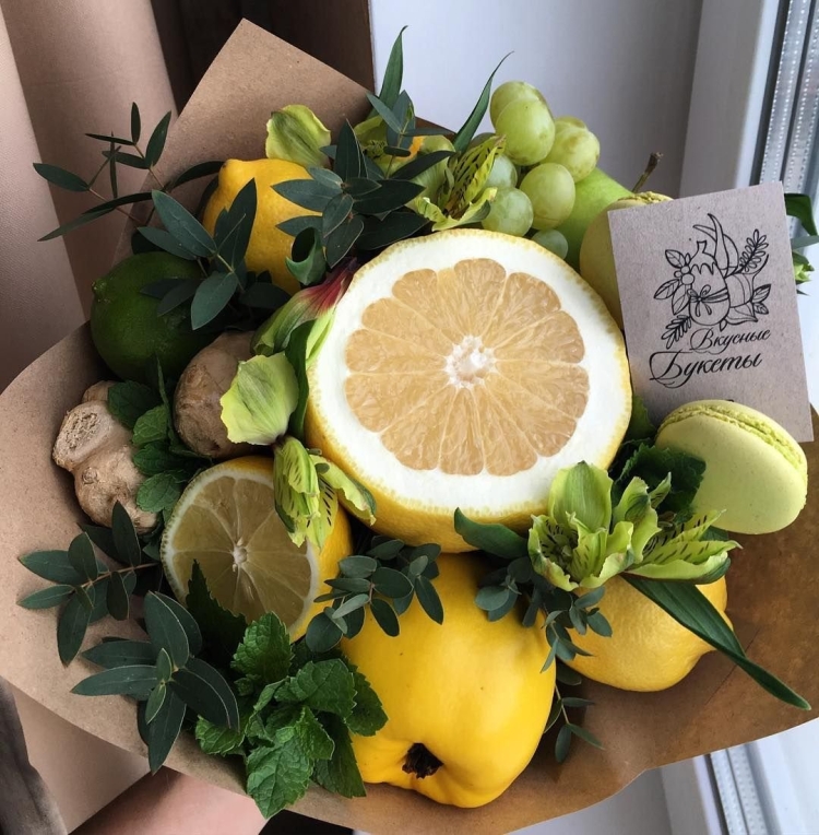 Фруктовый букет "лайм-гранат"