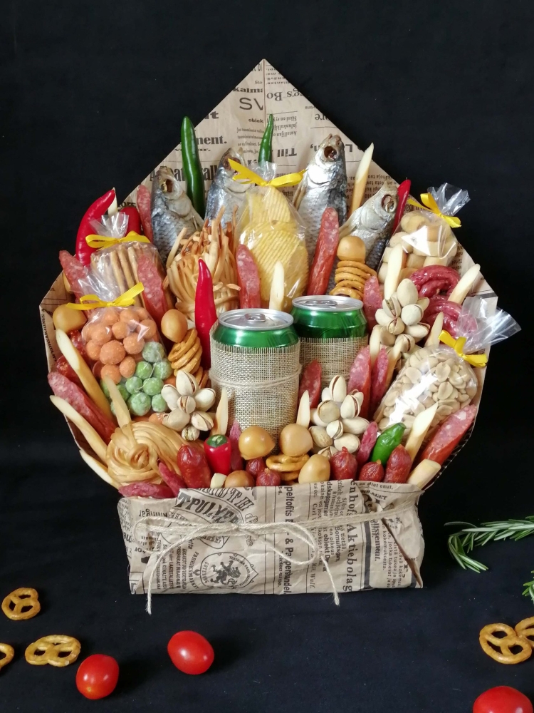 Букеты для мужчин с сухариками