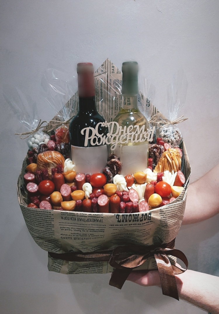 Съедобный букет для дедушки