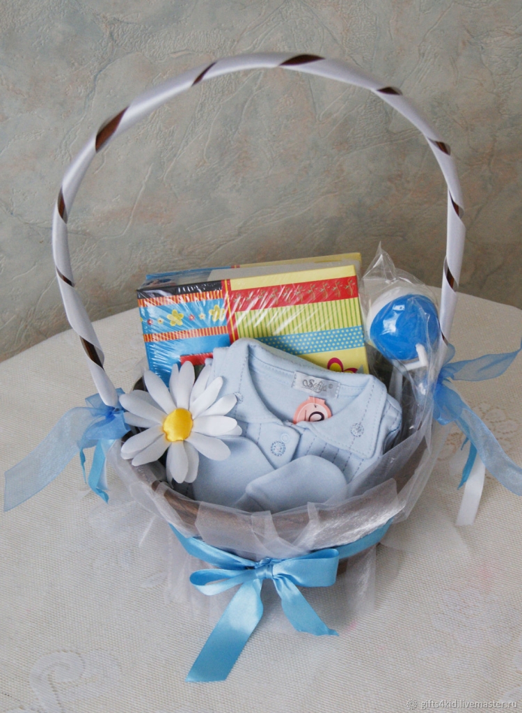 Подарочная корзина на выписку