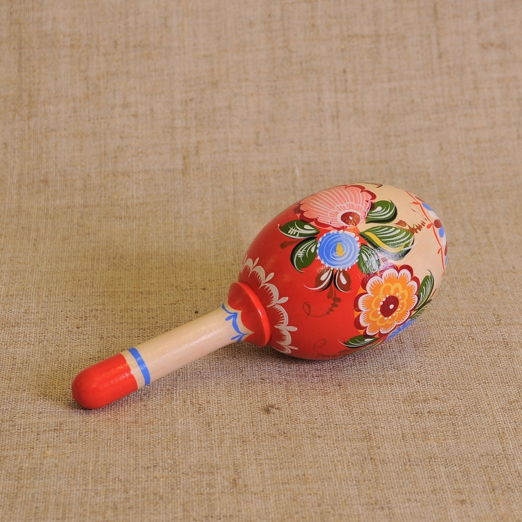 Городецкая роспись погремушка