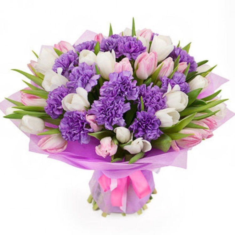 Букет с тюльпанами и другими