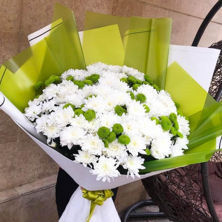 Хризантемы 5 штук букет