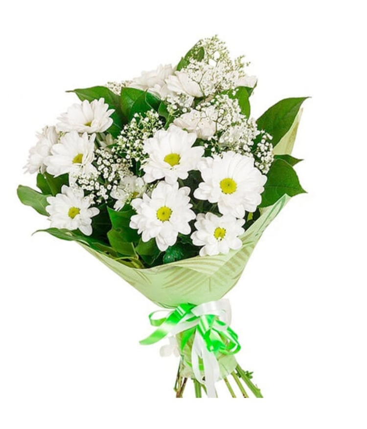 Хризантемы кустовые букет 5 штук