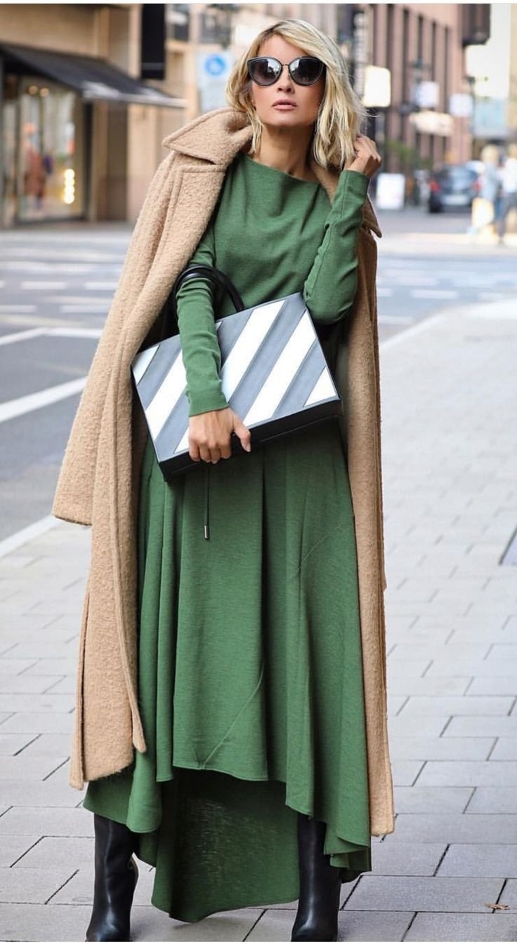 Сочетание бежевого и зеленого