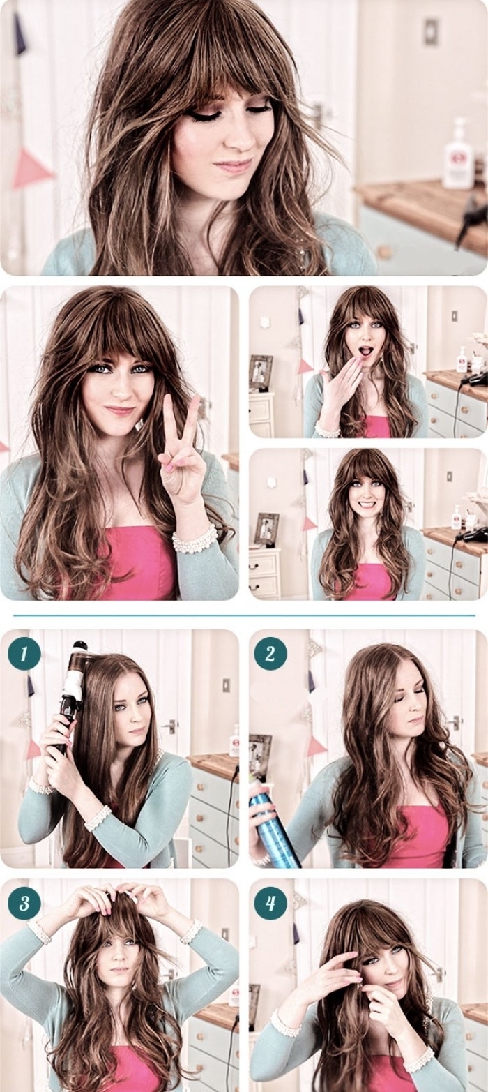 Легкие Локоны на длинные волосы с челкой