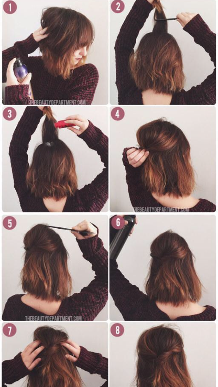 Легкая прическа на каре пошагово