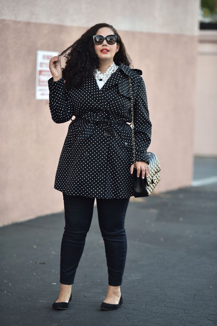 Стиль плюс сайз пальто