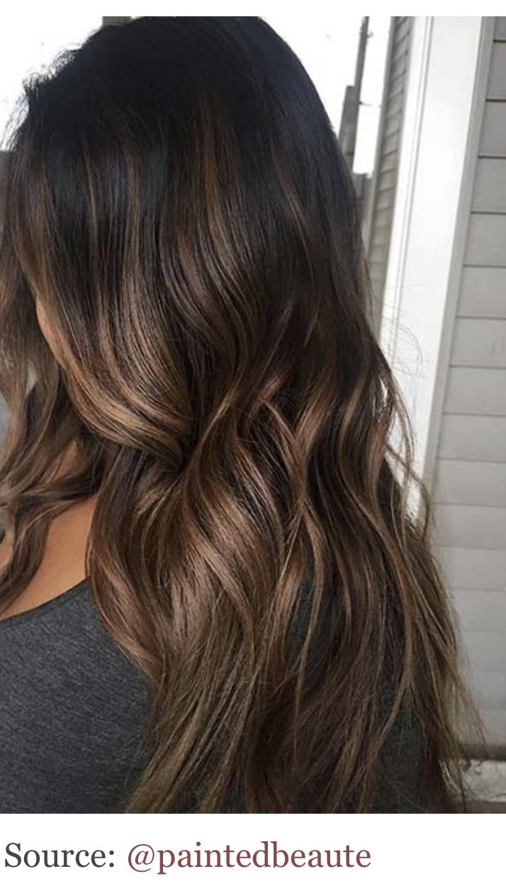 Мелирование балаяж на темные волосы прямые