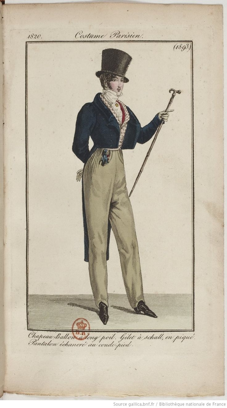 Мужской костюм стиля Ампир 19 век