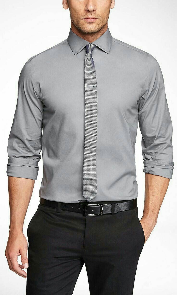 Рубашка к серым брюкам