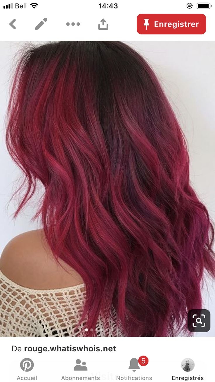 Цвет волос красный коралл