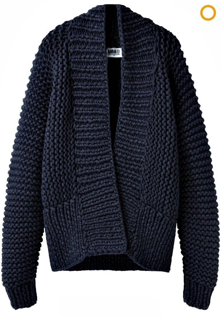 Mm6 Maison Margiela Chunky-Knit Cardigan - White