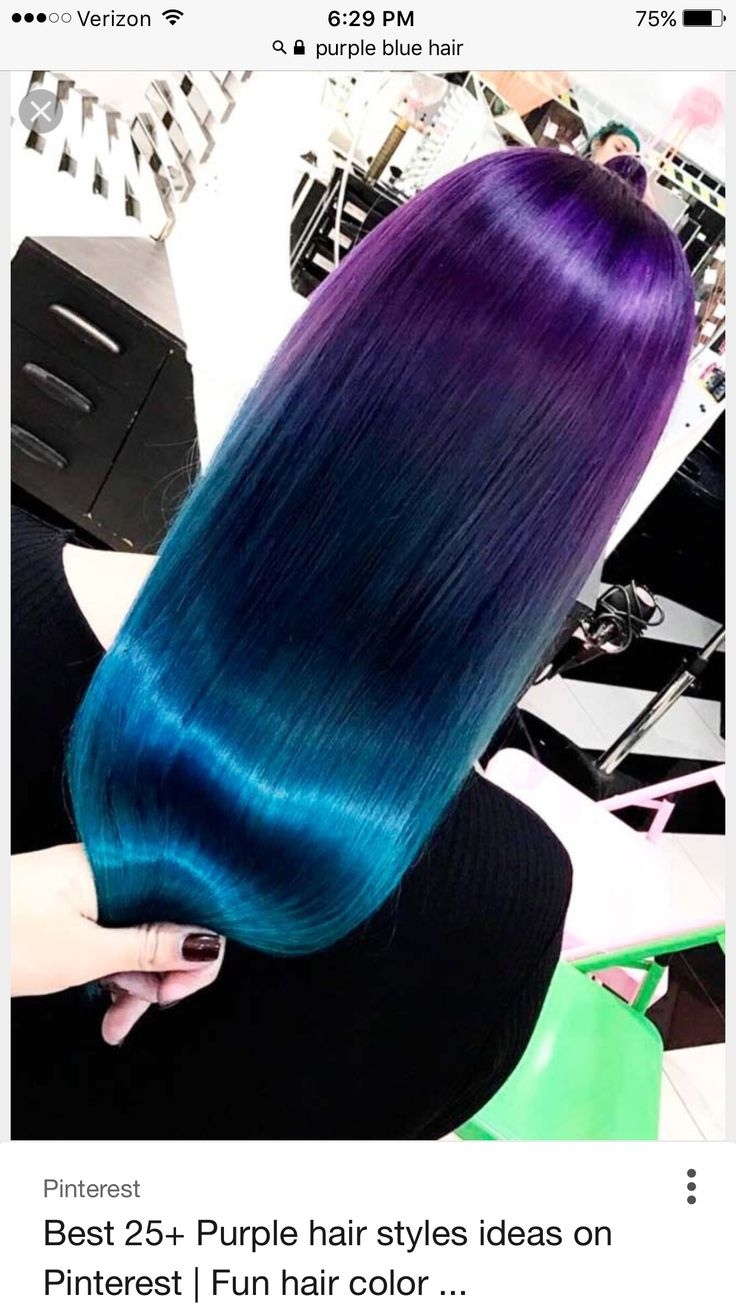 Окрашивание волос синий и фиолетовый