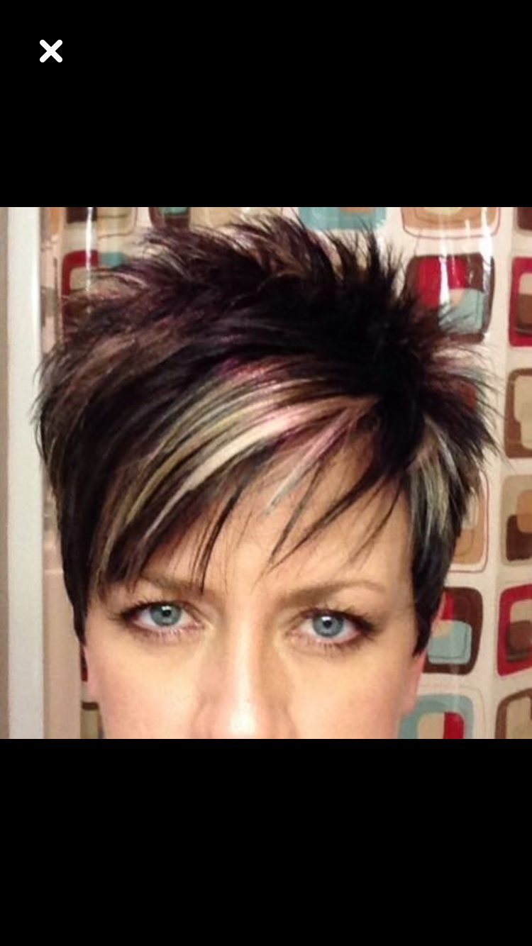 Пряди мелирование на короткие волосы Пикси