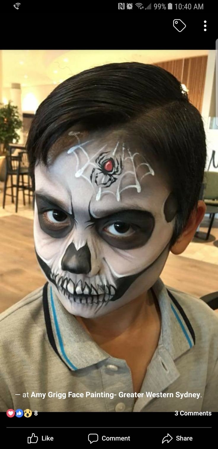 Аквагрим на Хэллоуин для мальчиков