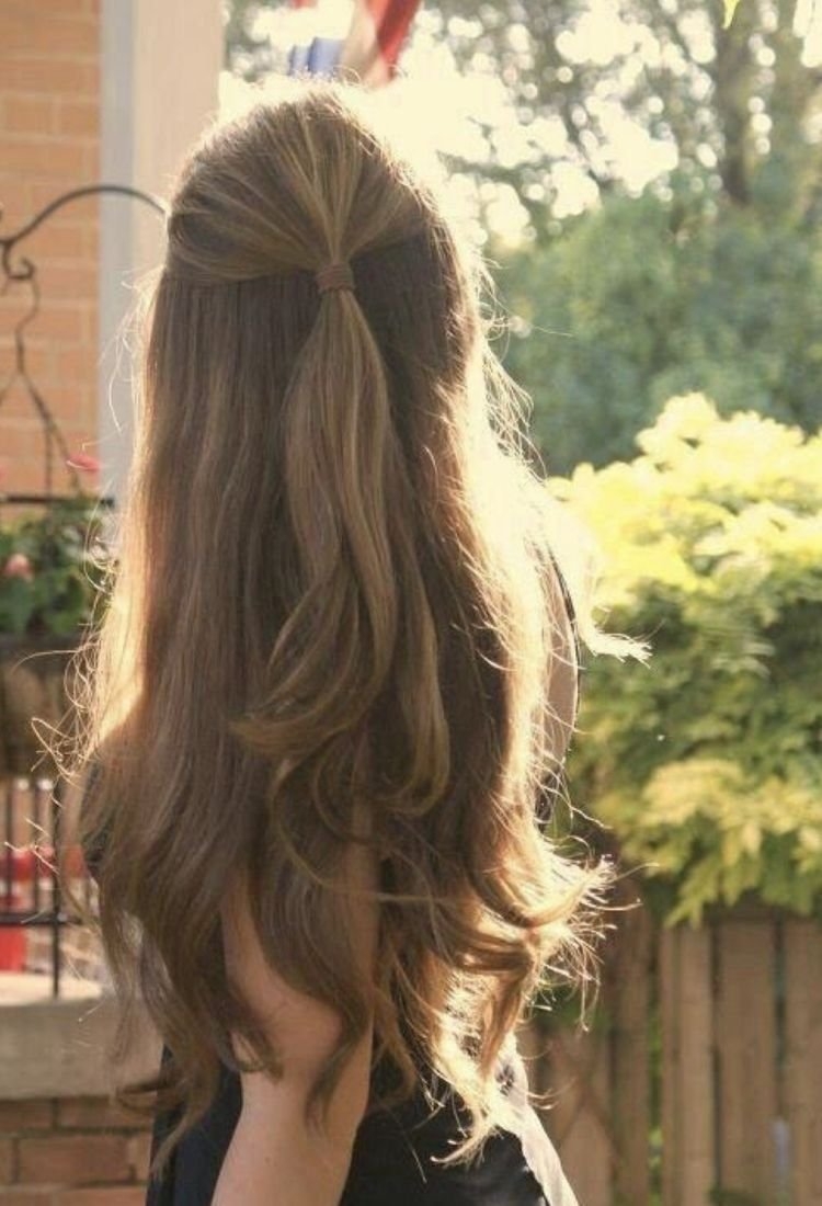 Длинные русые волосы сзади
