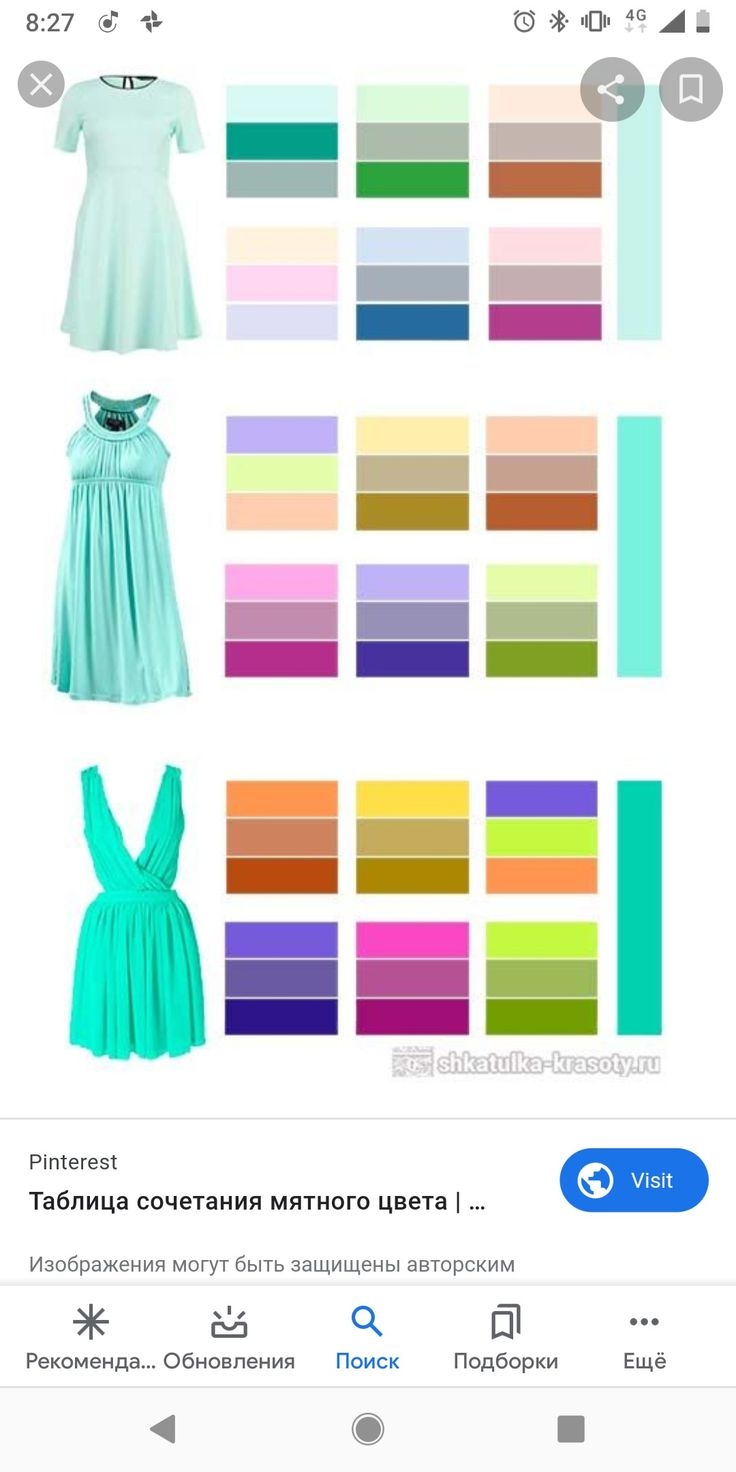 Мятный цвет сочетание