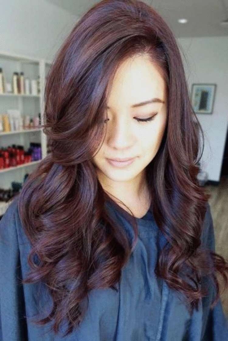 Каштановый цвет волос с красным отливом