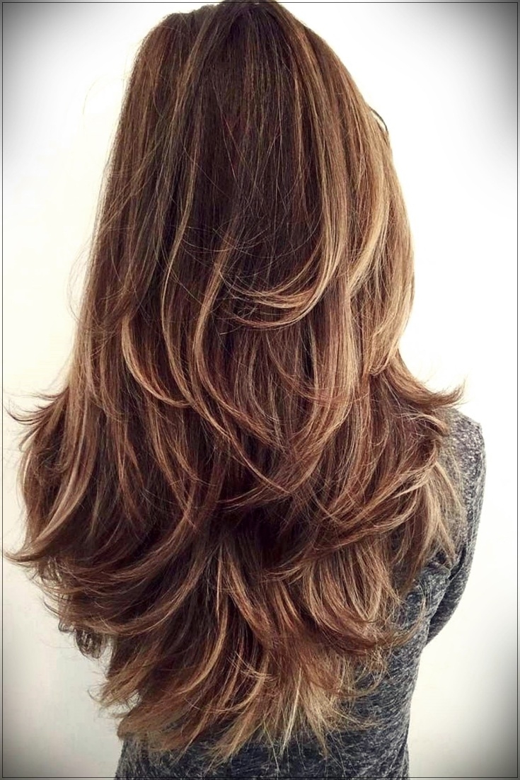 Стрижка рваный каскад на длинные волосы