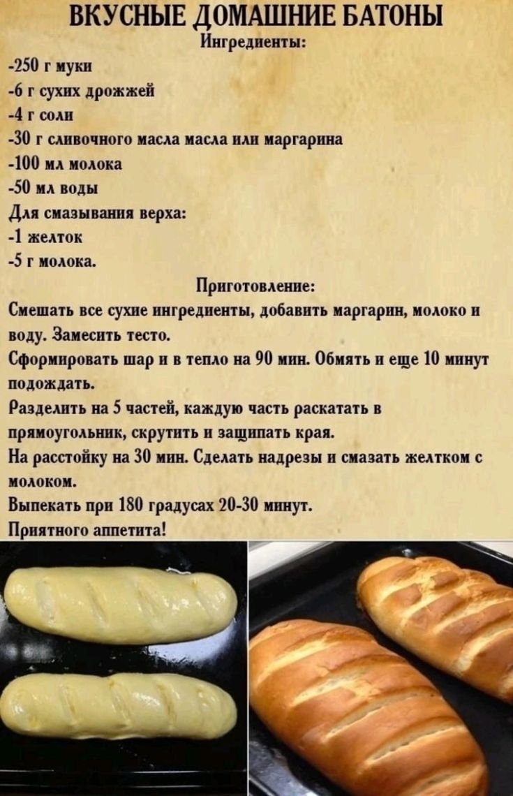 Рецептура хлебобулочных изделий