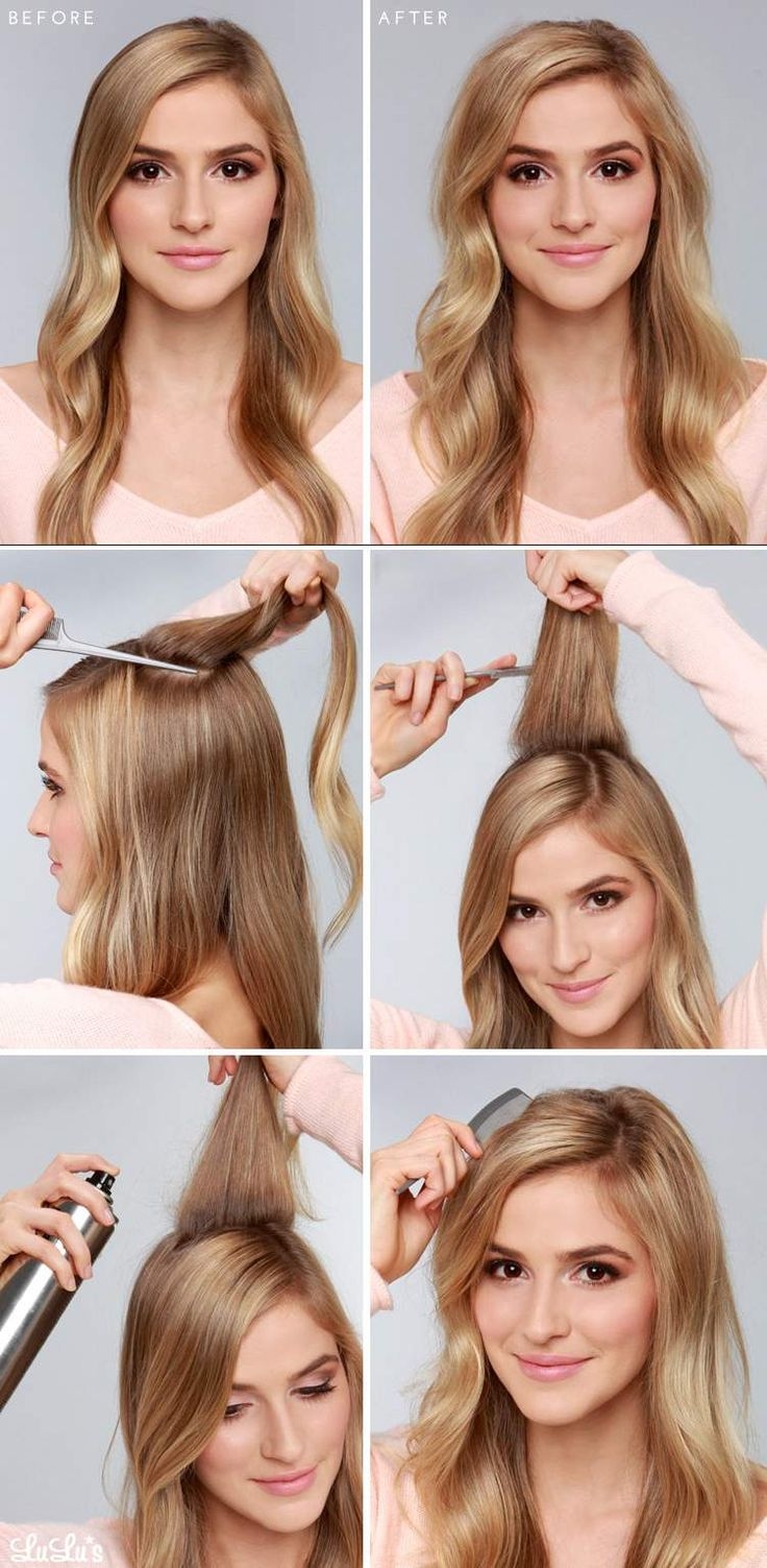 Легкие прически с начесом