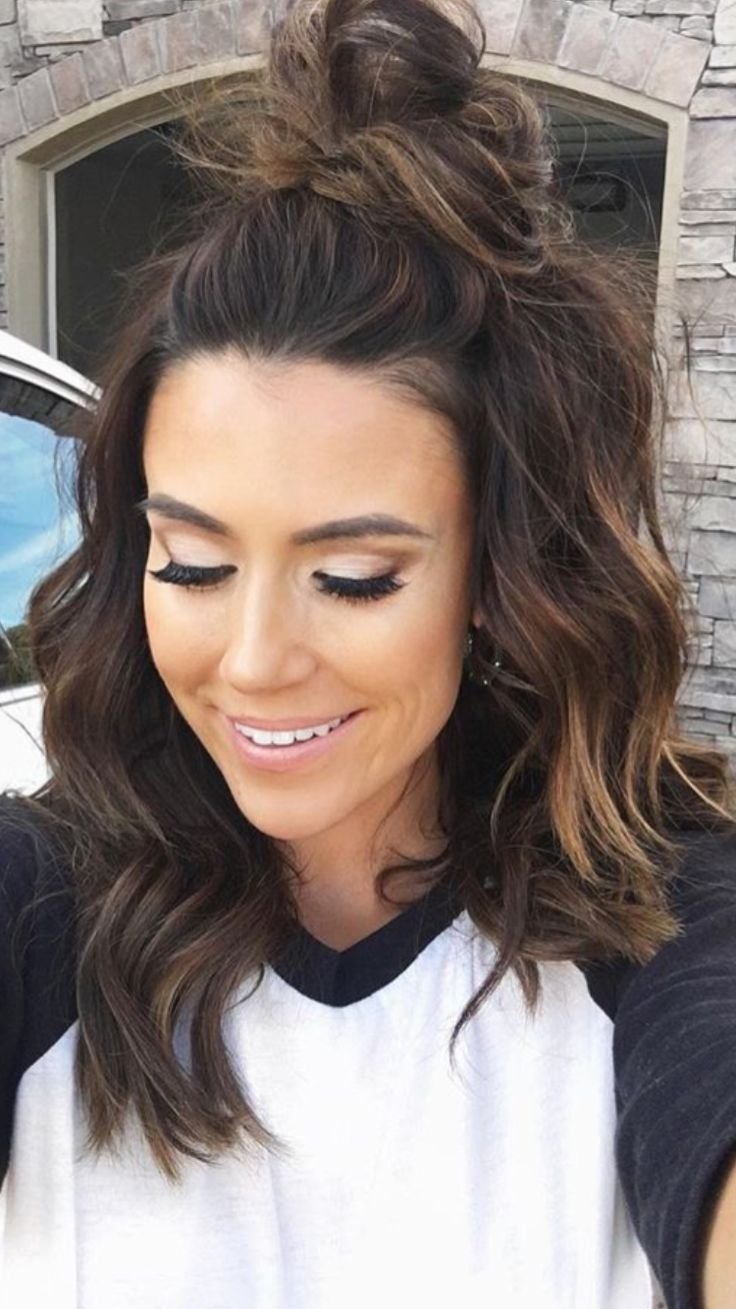 Омбре для брюнеток на средние