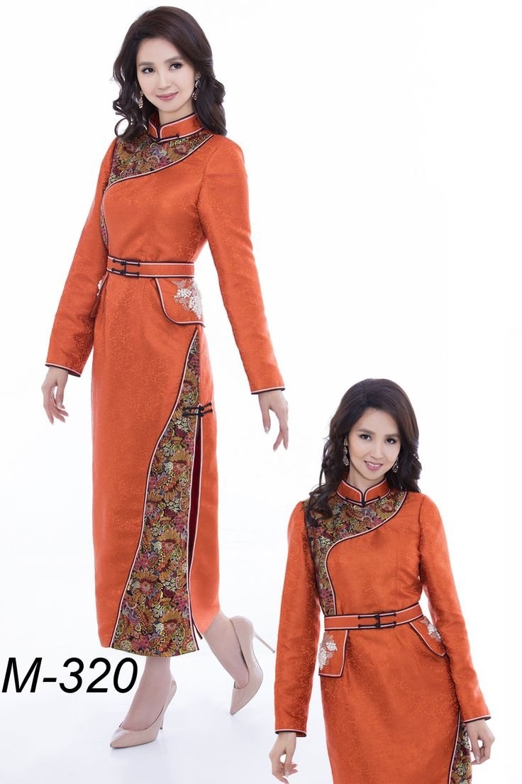 Бурятские стильные женские платья