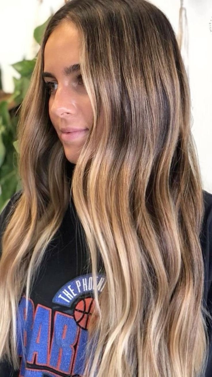 Окрашивание прядей на русых волосах