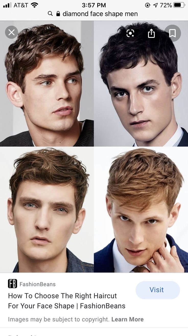 Прически для ромбовидного лица мужские