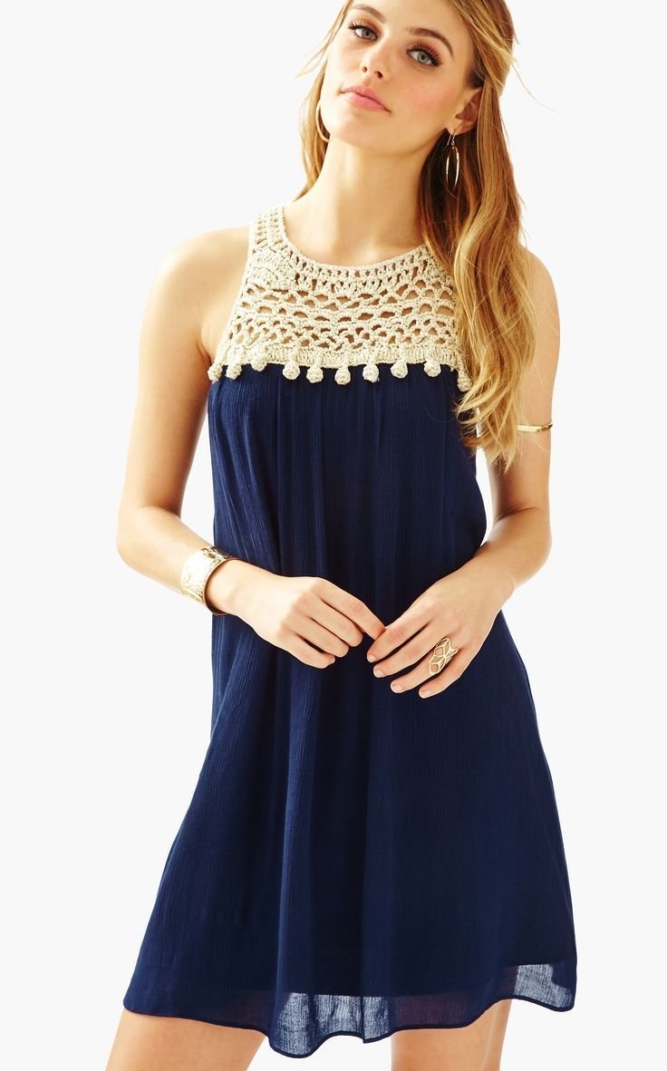 Платье с вязонные верхом